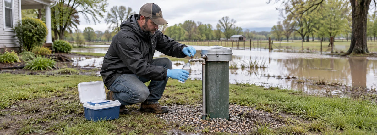 Agua de pozo privado después de una inundación: lista de verificación para pruebas