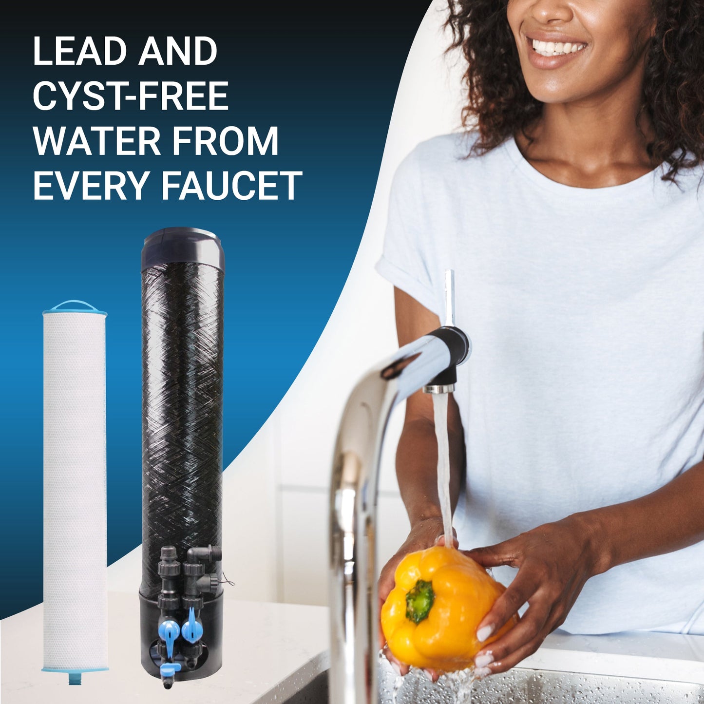 OP1L Certified Whole House Lead, Cyst, PFOA, and PFOS Water Filter System - RKIN