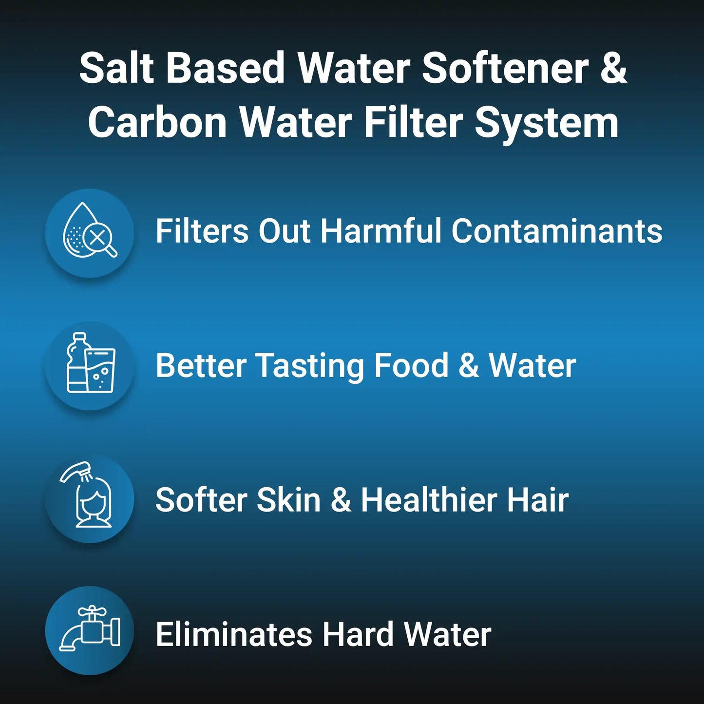 Salt Based Water Softener and Whole House Carbon Filter System - RKIN