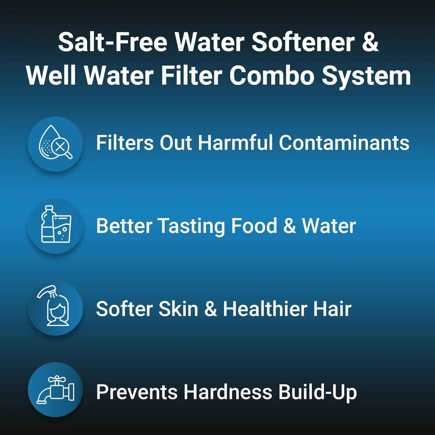 Salt-Free Water Softener and Well Water Filter Combo - RKIN