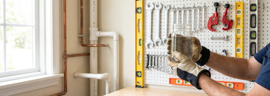 Home utility room with clean plumbing for a whole house carbon water filter discussion