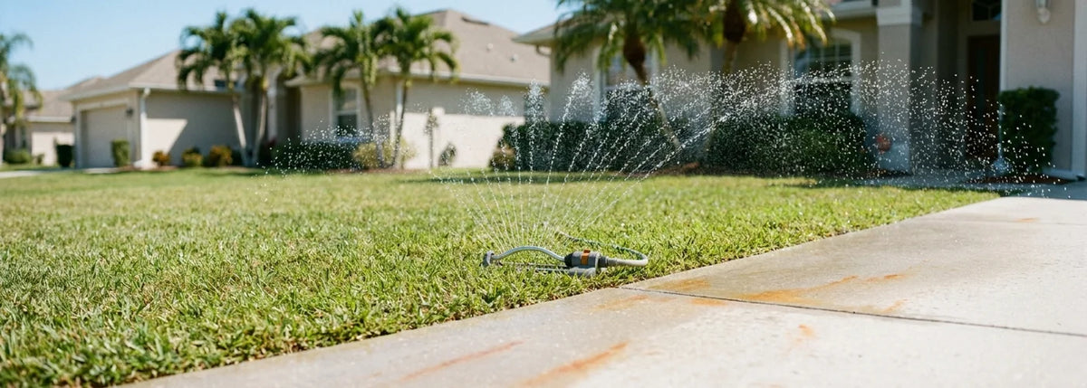 Manchas de óxido por aspersores con agua de pozo: guía de filtros