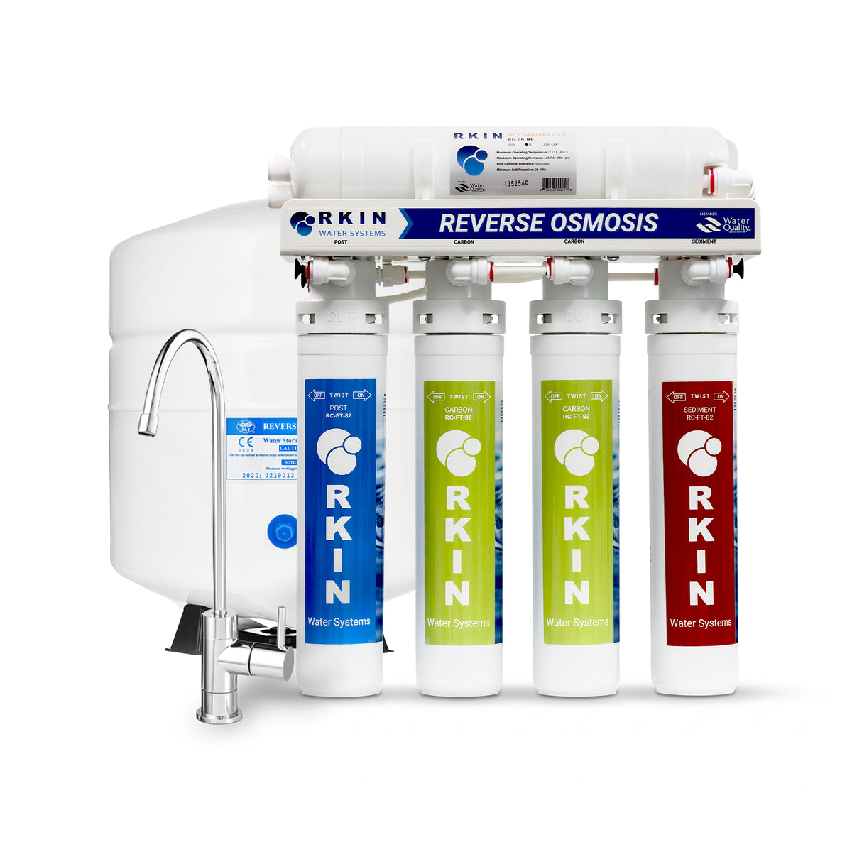 RKIN Flash Undersink Reverse Osmosis System with Chrome Lead-Free Faucet