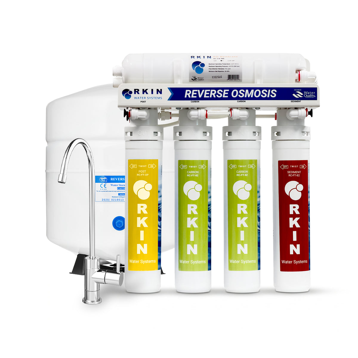 RKIN Flash Undersink Reverse Osmosis System with Chrome Lead-Free Faucet