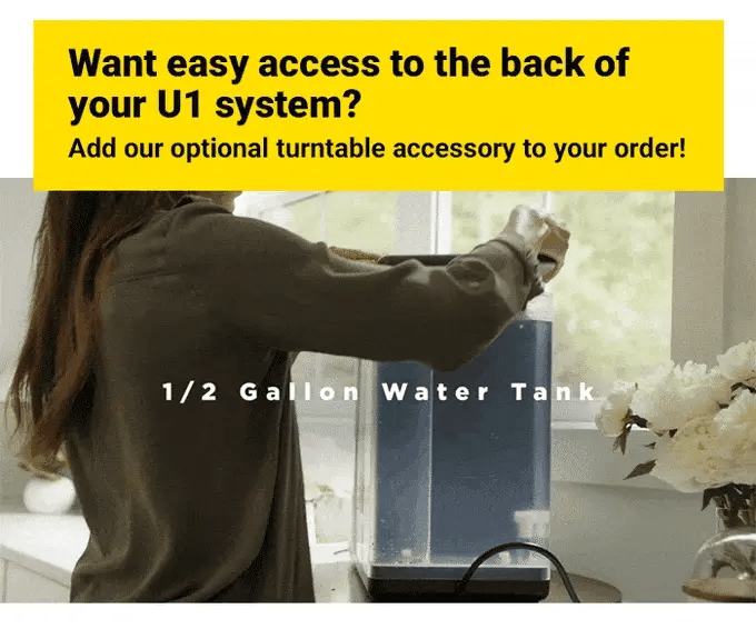U1 alkaline water ionizer system turntable add on