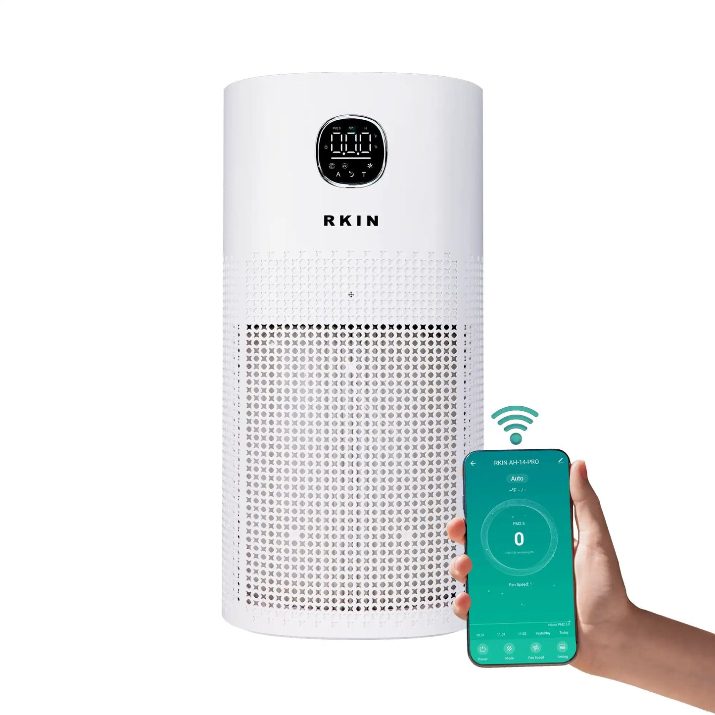 RKIN HEPA 14 Air Purifier – Breathe Cleaner, Healthier Air with UV, Carbon & Ion Technology - RKIN