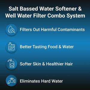 Salt Based Water Softener and Well Water Filter Combo - RKIN