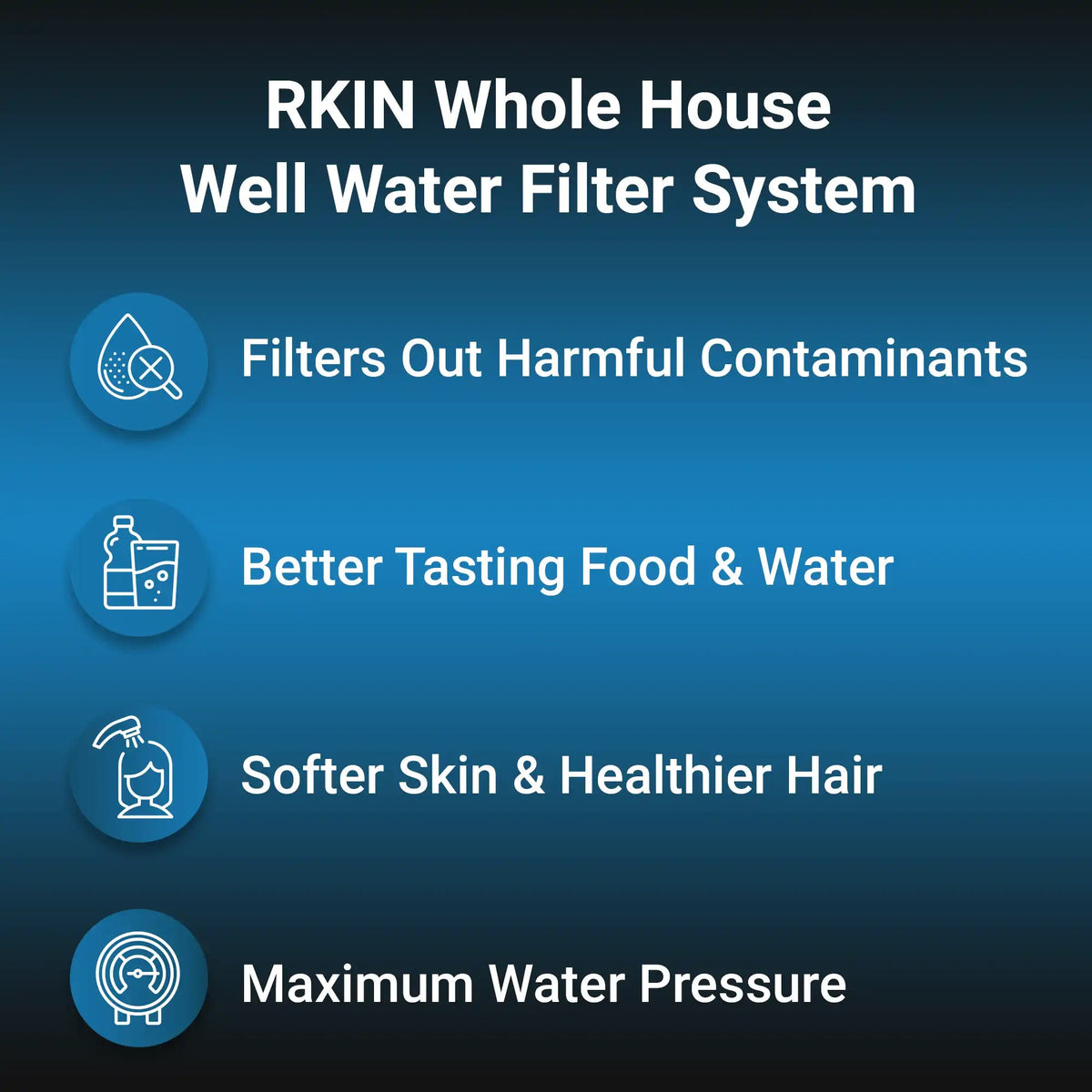 Sulfur, Iron, Manganese Well Water Filter System - RKIN