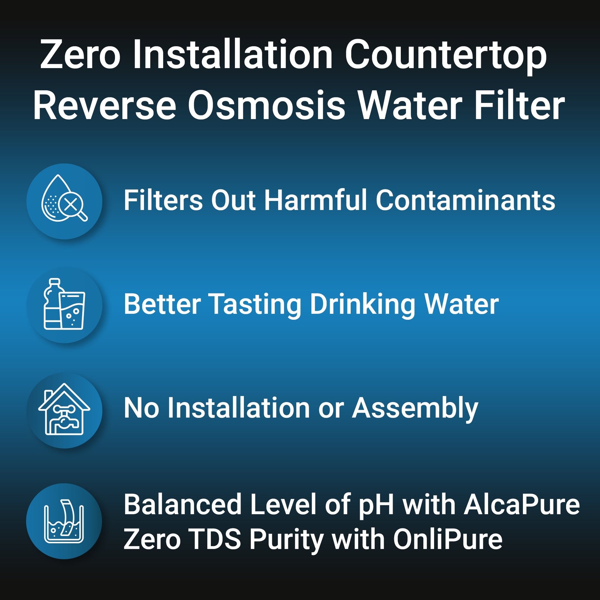Zero Installation Purifier Countertop Reverse Osmosis Water Filter - RKIN